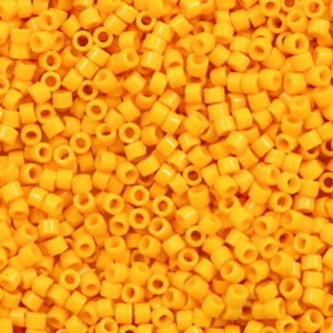 Miyuki beads delica's 11/0 Duracoat Opaque Dyed Light Squash Yellow DB-2103