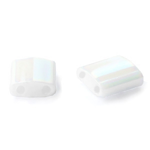 Miyuki beads tila 5x5mm White Pearl AB TL-471