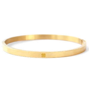 Stainless steel bracelets with clover Gold