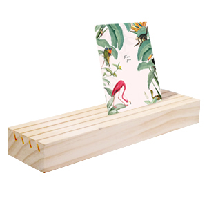 Jewellery display wood four rows for Jewellery cards Natural (natural wood colour)