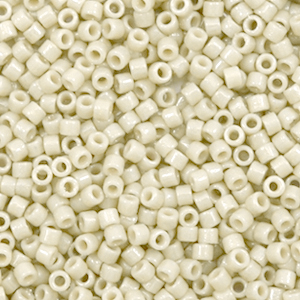 Miyuki beads delica's 11/0 Duracoat Opaque Dyed Dark Ivory Cream Greige DB-2362