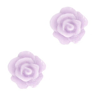 Rose beads 10mm Pastel Lilac