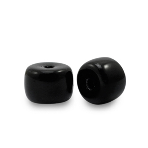 6 mm glass beads rondelle Black