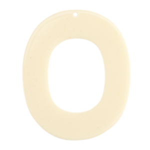 Resin pendants oval Off White