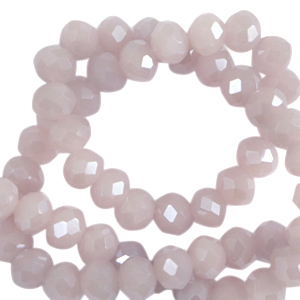 Top faceted beads 8x6mm disc Mystic Violet-Pearl Shine Coating