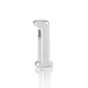 DQ European metal letter beads L Antique Silver (nickel free)