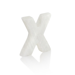 Shell pendants specials letter X White (natural colour)