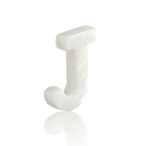 Shell pendants specials letter J White (natural colour)