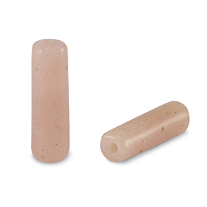 Natural stone beads Rose Quartz tubes Pink