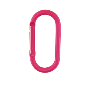 Colourful jewellery findings key chain oval Neon Pink