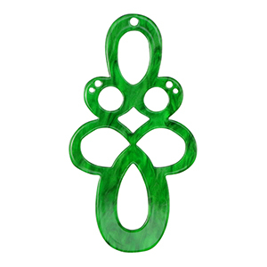 Resin pendants baroque Emerald Green