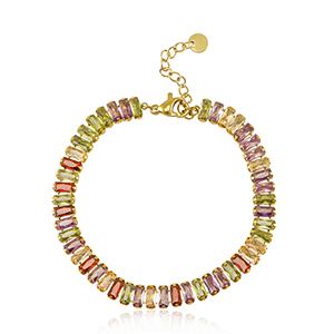 Stainless steel bracelets Gold-Multicolour