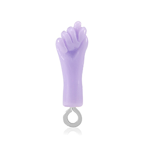 Resin pendants "Mano Fico" Sheer Lilac-Silver