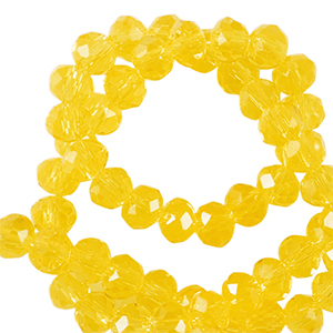 Top faceted beads 4x3mm disc Freesia Yellow