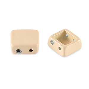 Tile beads square Apricot Beige