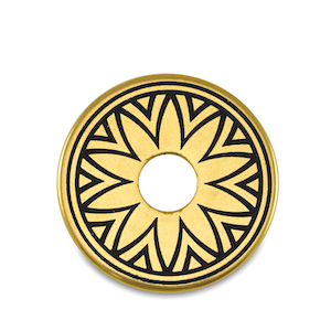 DQ European metal beads donut Gold (nickel free)