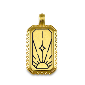 DQ European metal charms sun Gold (nickel free)