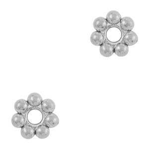 Stainless steel beads spacer Bali ring 6mm Silver