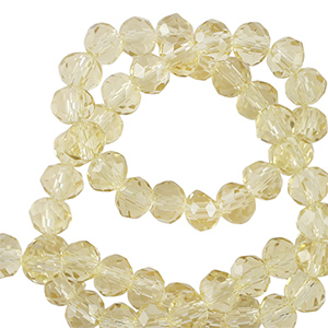 Top faceted beads 3x2mm disc Tuscany Yellow