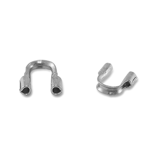 Stainless steel findings wire protector Silver