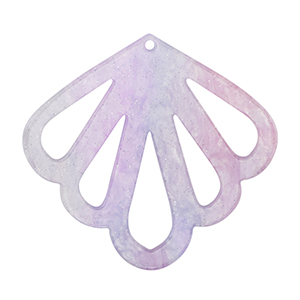 Resin pendants shell Purple