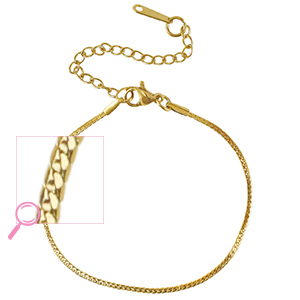 Stainless steel bracelets snake Gold