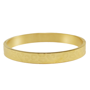 Stainless steel bracelets leopard print Gold