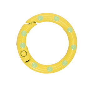 Colourful jewellery findings key chain ring Yellow-Green