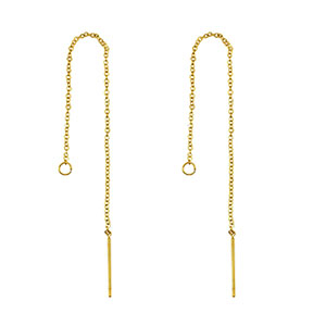 Stainless steel earrings / earpin Gold