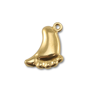 Stainless steel charms feet Gold