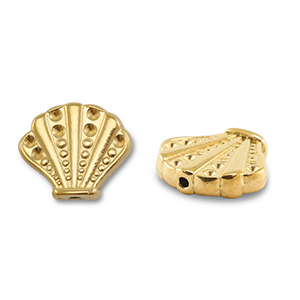 Stainless steel beads shell Gold