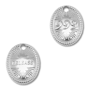 BY31&reg; Stainless steel charm angelnumbers 999 / release Silver