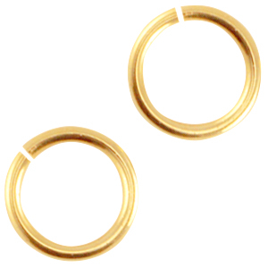DQ European metal jump ring 8mm Gold (nickel free)