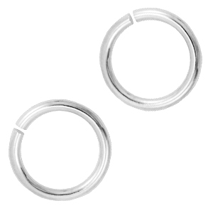 DQ European metal findings jump ring 10.5mm Antique Silver (nickel free)