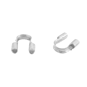 DQ metal findings wire guardian / wire protector 5mm (&Oslash;0.56mm) Silver (nickel free)