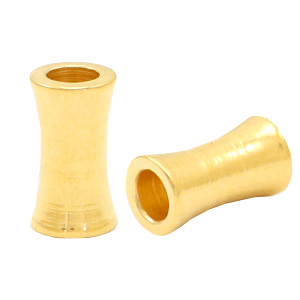 DQ European metal beads tube Gold (nickel free)