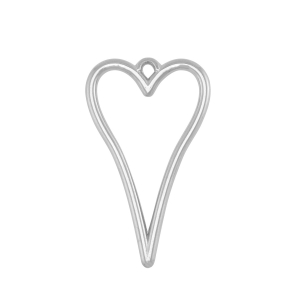DQ European metal charms Heart Antique Silver