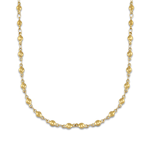 Stainless steel necklaces with ball Gold