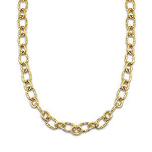 Stainless steel necklaces chain link twisted Gold