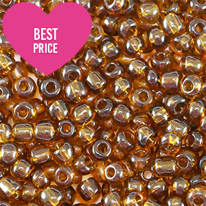 Glass seed beads 12/0 (2mm) Transparent Brown