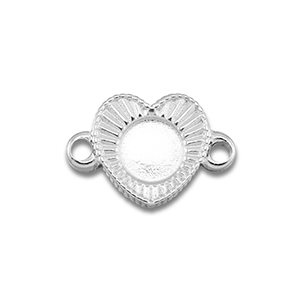 BY31&reg; Stainless steel connector with setting for SS20 flat back Silver