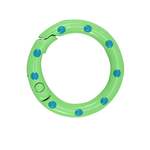 Colourful jewellery findings key chain ring Green-Blue