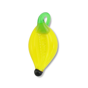 Glass charms pepper Yellow-Green-Black