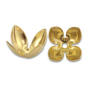 Stainless steel findings bead cap flower Gold