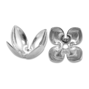Stainless steel findings bead cap flower Silver