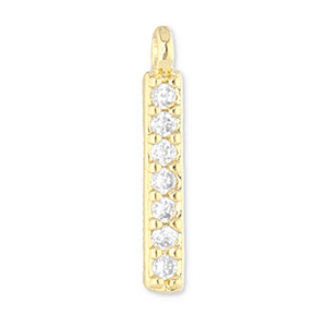 Brass TQ metal charms bar Gold-Transparent