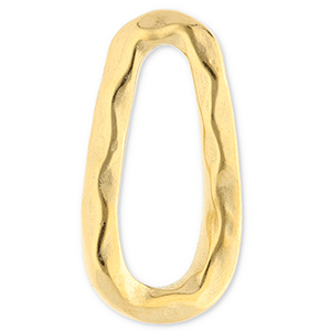 Stainless steel findings connector oval Gold