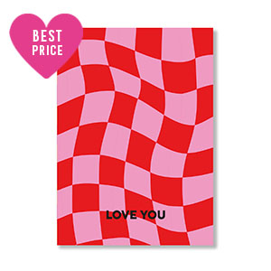 Jewellery cards "Love you" Pink-Red