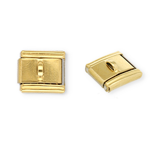 Stainless steel charms for italian bracelet with loop Gold