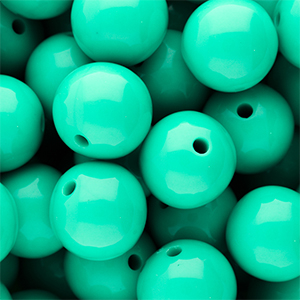 18 mm DQ acrylic beads shiny Cabbage Green 13-5714 TCX